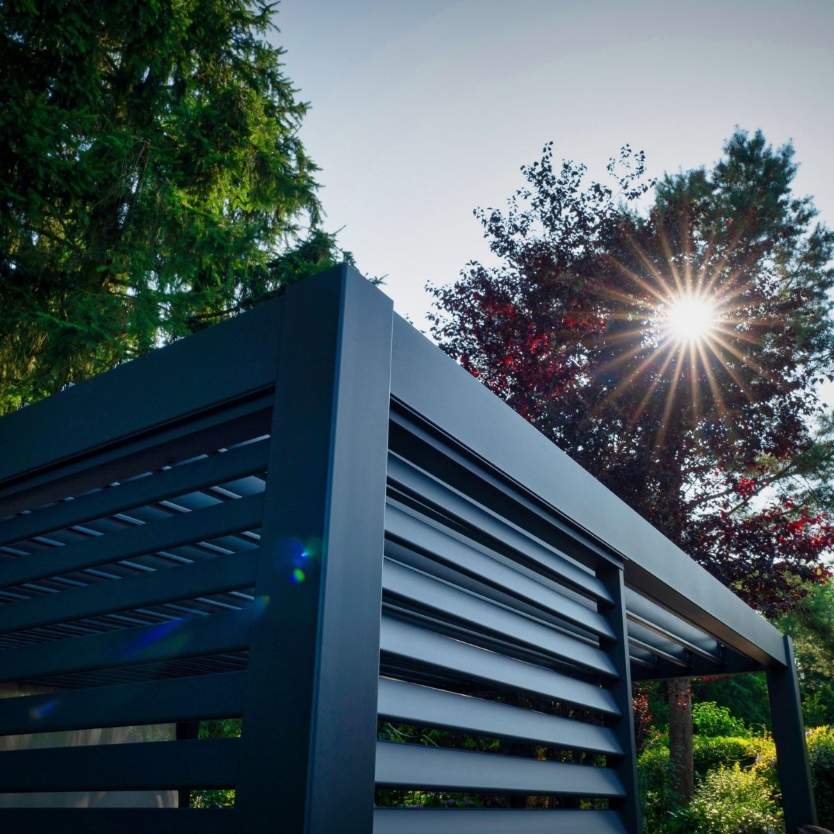 Panneau latéral à ventelles Ombréa 1,3m anthracite - OMBREA